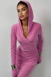 Slim hooded dress